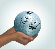 3d puzzel bol handen